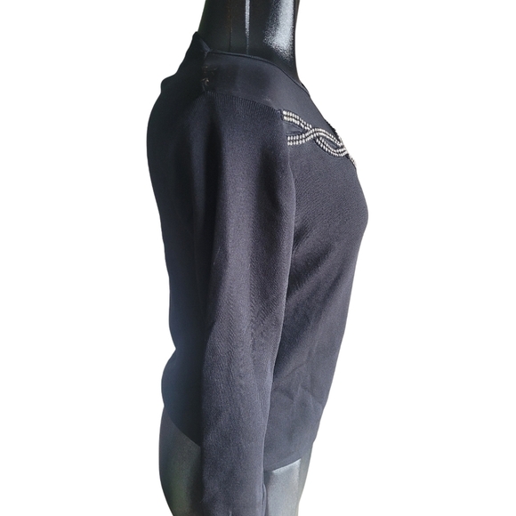 Kay Dee Elite Black Top with Rhinestone Detailed Front M - Picture 4 of 7